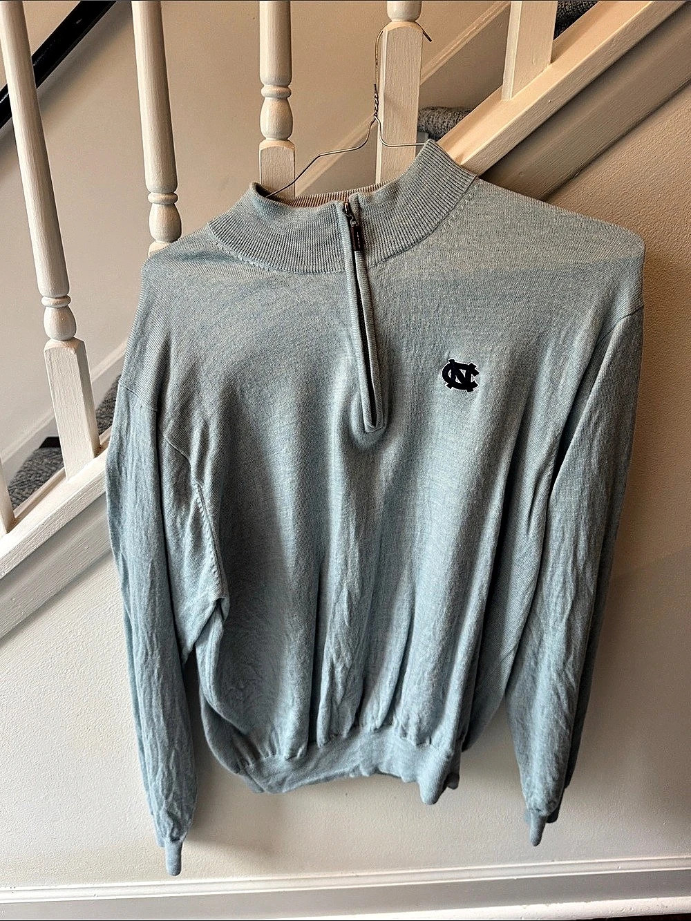 Peter Millar Merino Wool Quarter-Zip in Blue XL Like New